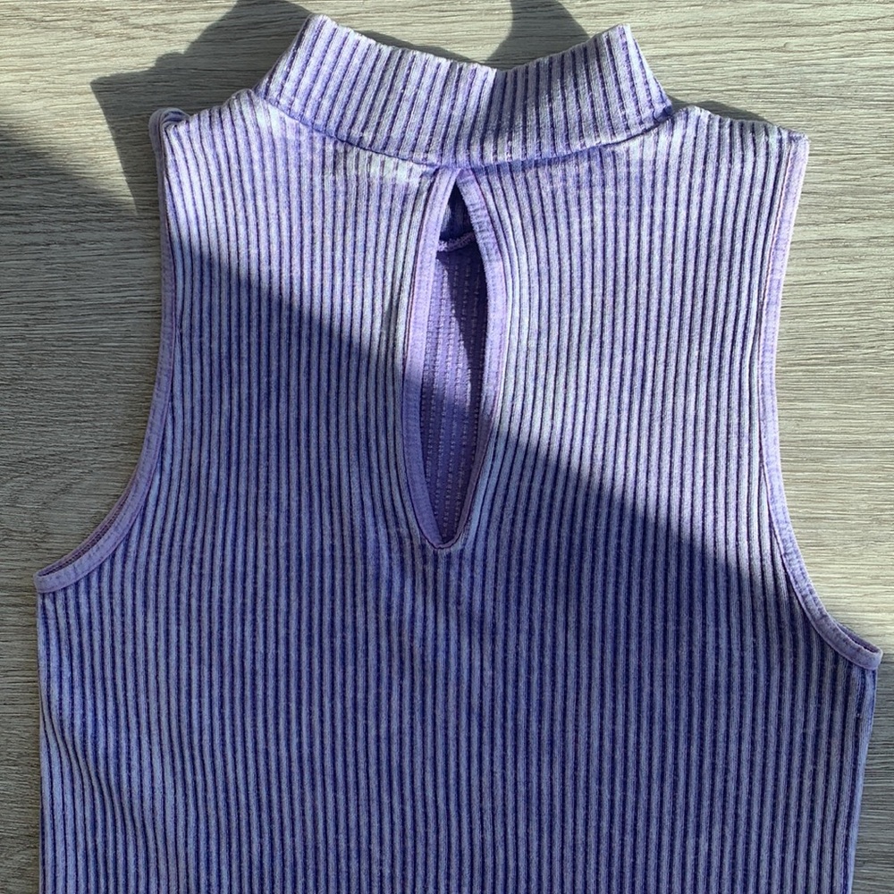 free people tank top lilac mock neck stretchy NWOT perfect condition XS/S